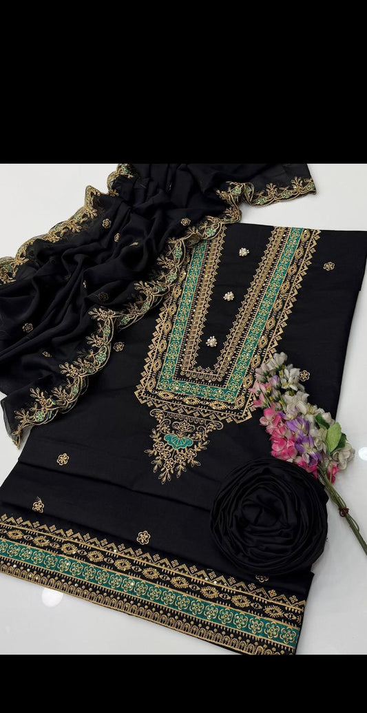 3 piece suit unstitched