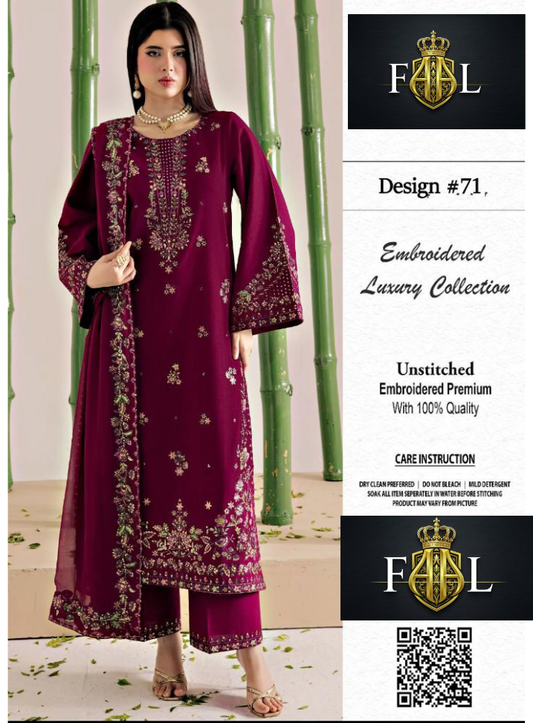 3 piece suit unstitched